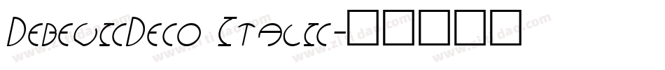 DebevicDeco Italic字体转换